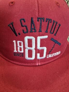 V Sattui Cellars Trucker Hat Napa Valley California Winery Maroon White Snap